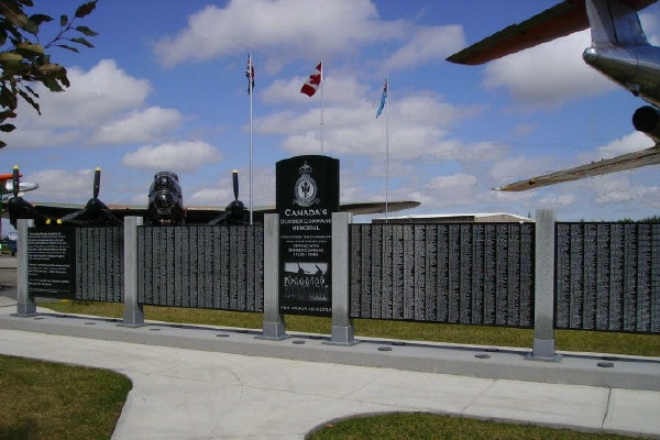 Bomber Command Memorial Wall in Nanton, AB